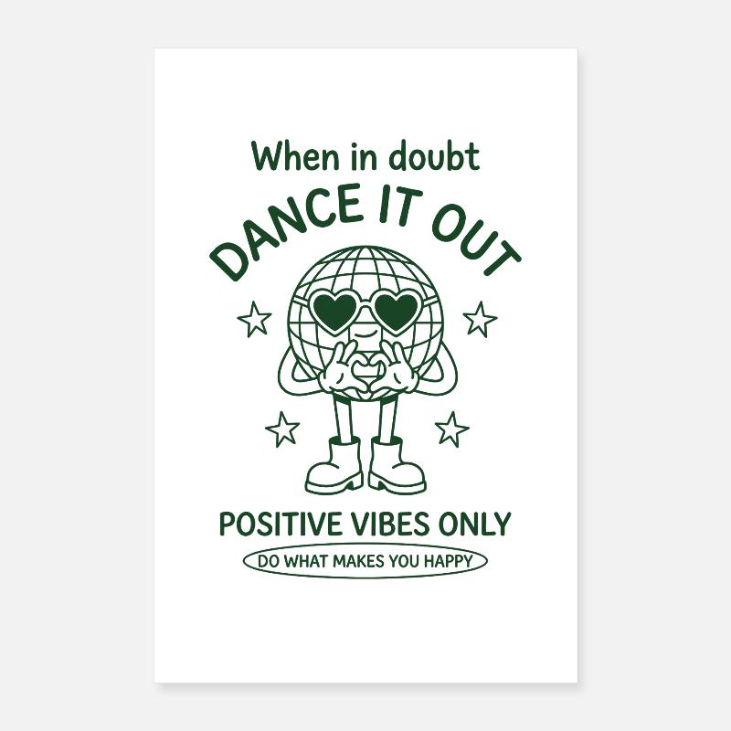 Design Dance It Out Disco – Ondes positives Poster 40 x 60 cm