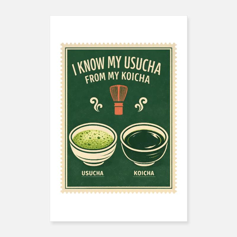Usucha oder Koicha | Matcha Wissen Poster 40x60 cm