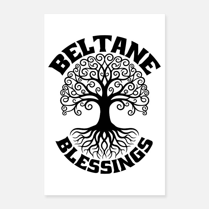Beltane Blessings May Day Gaelic Pagan Poster 16" x 24" (40x60 cm)