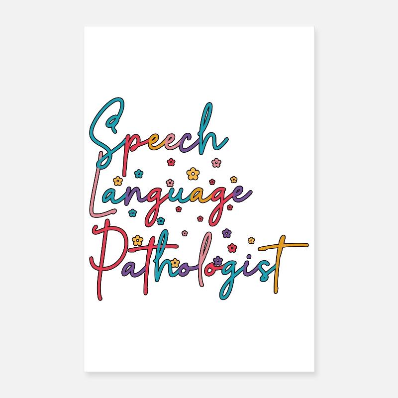 SLP Speech Language Pathologist Poster 16" x 24" (40x60 cm)