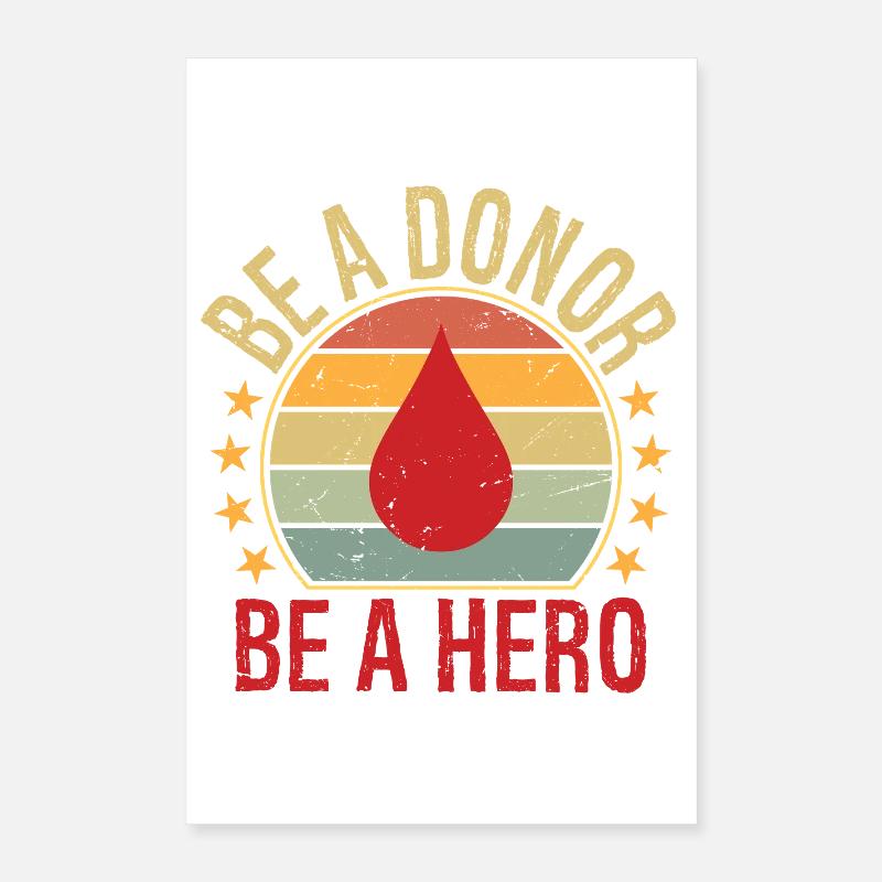 Sei ein Spender Sei ein Held Poster 40x60 cm