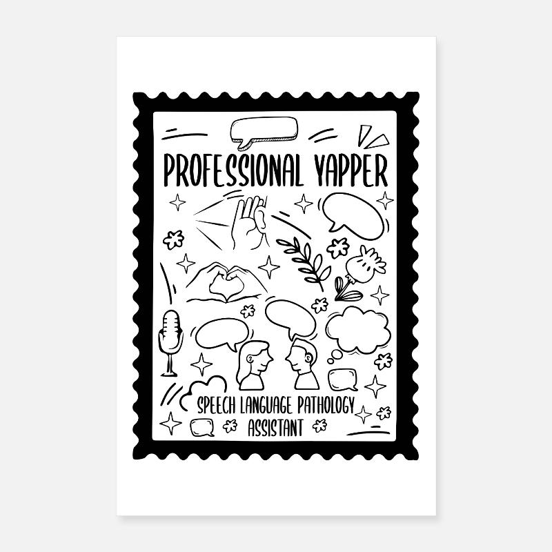 SLP Professional Yapper Pathology Assistant Poster 16" x 24" (40x60 cm)