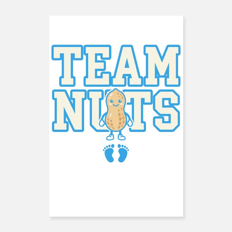 Team Nuts Erdnuss Design Poster 40x60 cm