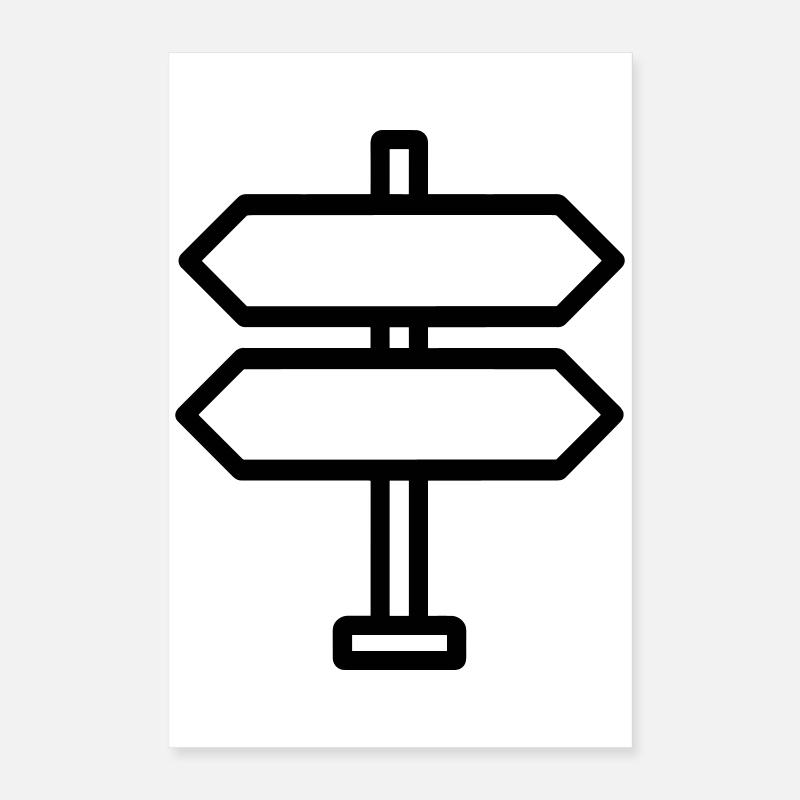 panneau directionnel Poster 40 x 60 cm