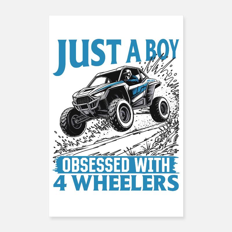 UTV Off Road Boy Men 4 Wheeler Side by side Poster 40x60 cm