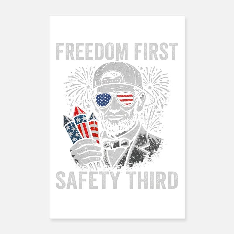 Freedom First, Safety Third, Lin Poster 16" x 24" (40x60 cm)