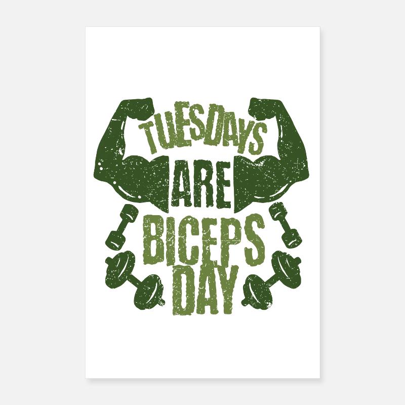 Biceps Bicep Training Bodybuilder Gym Poster 16" x 24" (40x60 cm)