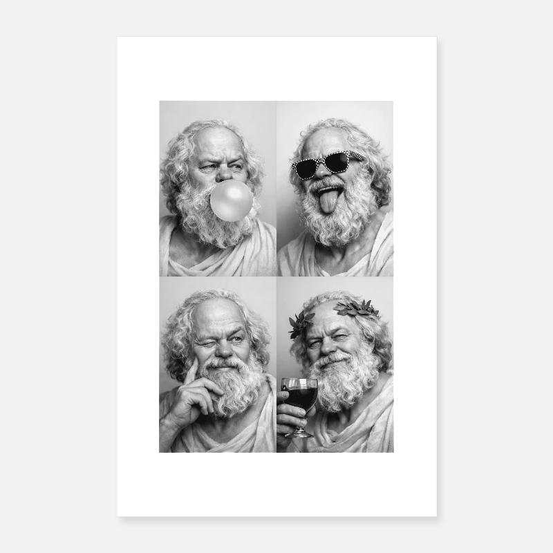 Socrates Collage Poster 16" x 24" (40x60 cm)
