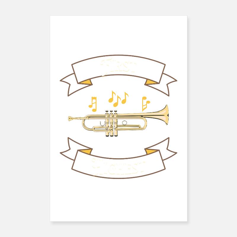 Citation de trompette Notes les plus aiguës Poster 40 x 60 cm