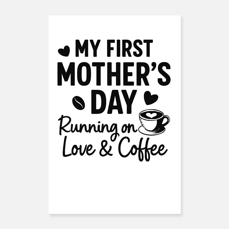 Erster Muttertag Humor Mama Geschenkidee Familie Poster 40x60 cm