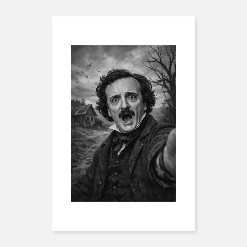 Edgar Allan Poe Self-Portrait Poster 16" x 24" (40x60 cm)
