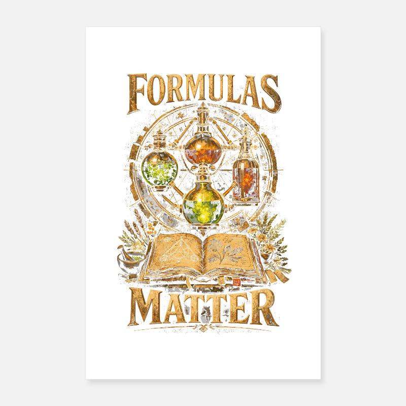Pharmacien, les formules des pharmaciens comptent Poster 40 x 60 cm