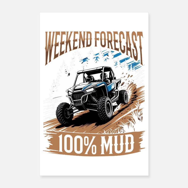 UTV Tout-Terrain 4 Roues Côte à côte Poster 40 x 60 cm
