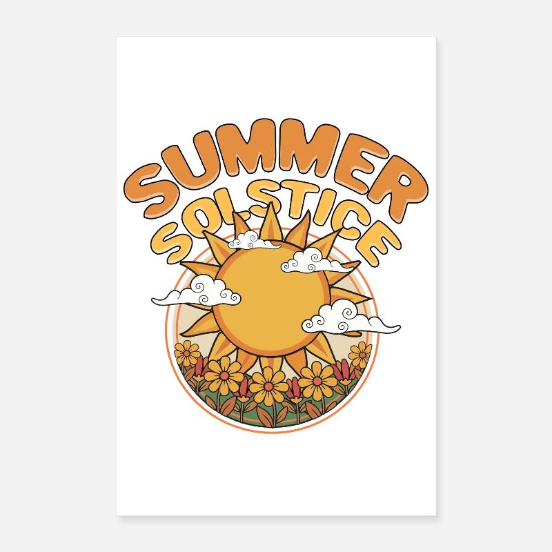 Litha Pagan Solstice d’été Midsommar Poster 40 x 60 cm