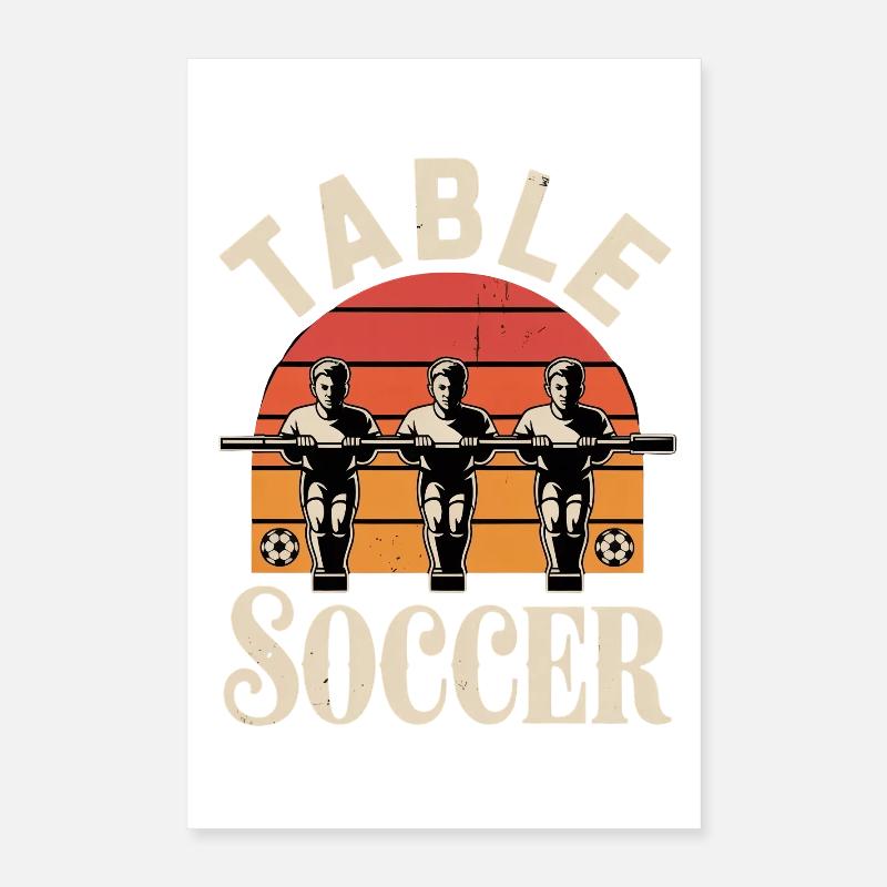 Tischfußball Evolution Lustiges Kickern Foosball Poster 40x60 cm
