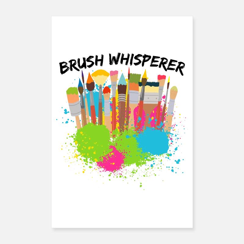 Cool Artist Brush Whisperer Painter Gift Idea Poster 40x60 cm