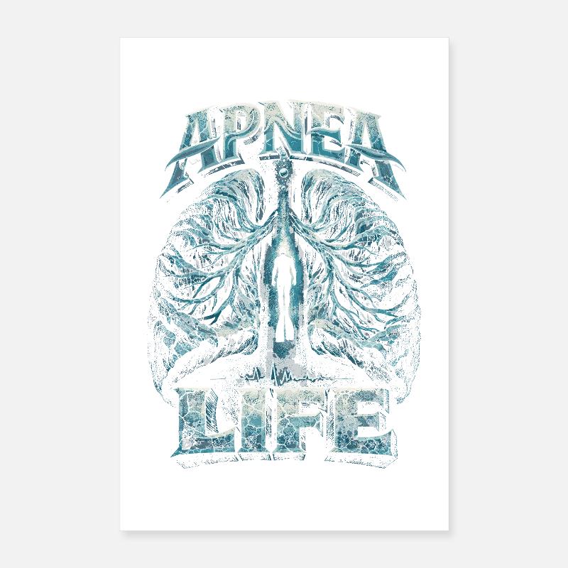 Apnée apnée apnée Poster 40 x 60 cm