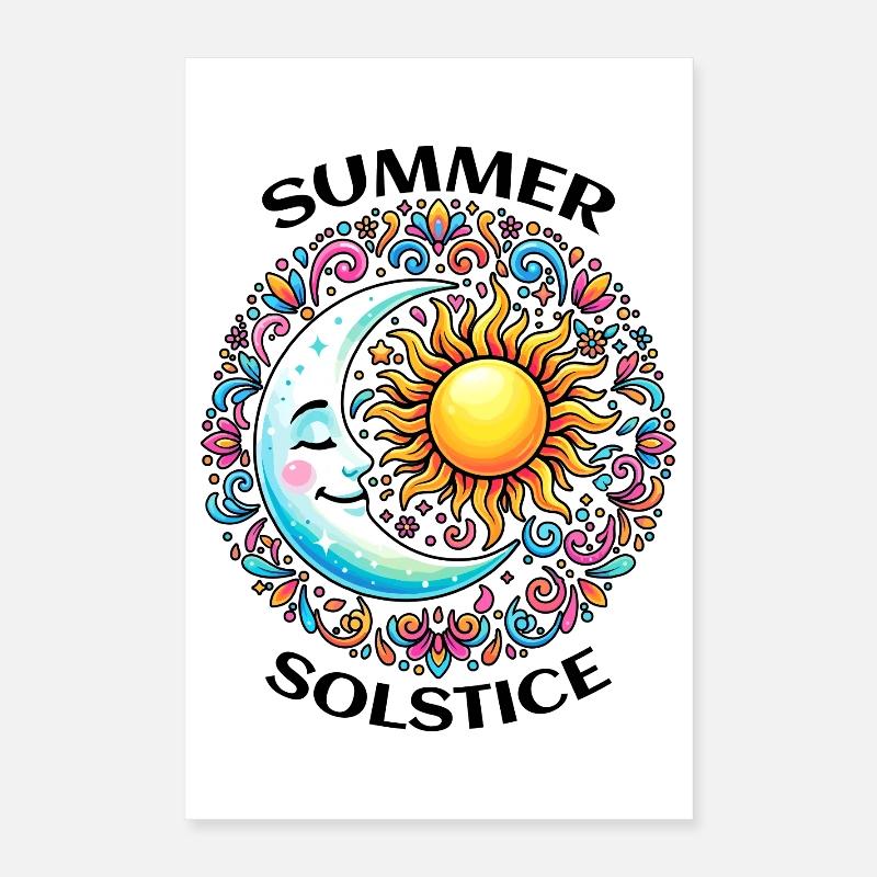 Litha Pagan Summer Solstice Midsummer Midsommar Poster 16" x 24" (40x60 cm)