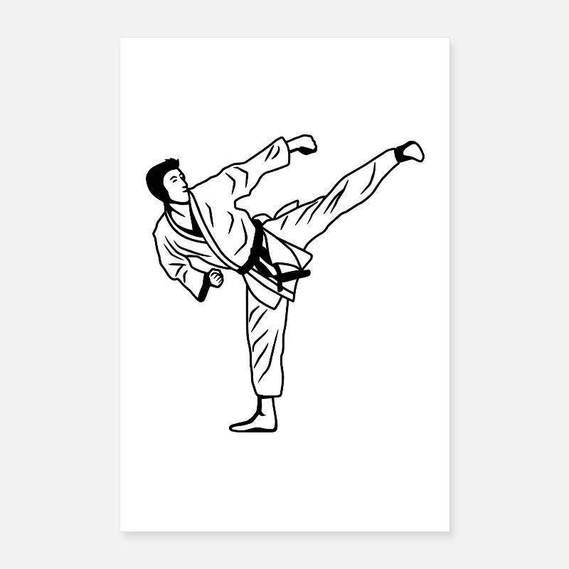 Karate Sketch Poster 16" x 24" (40x60 cm)