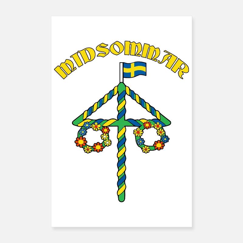 Litha Pagan Solstice d’été Midsommar Poster 40 x 60 cm