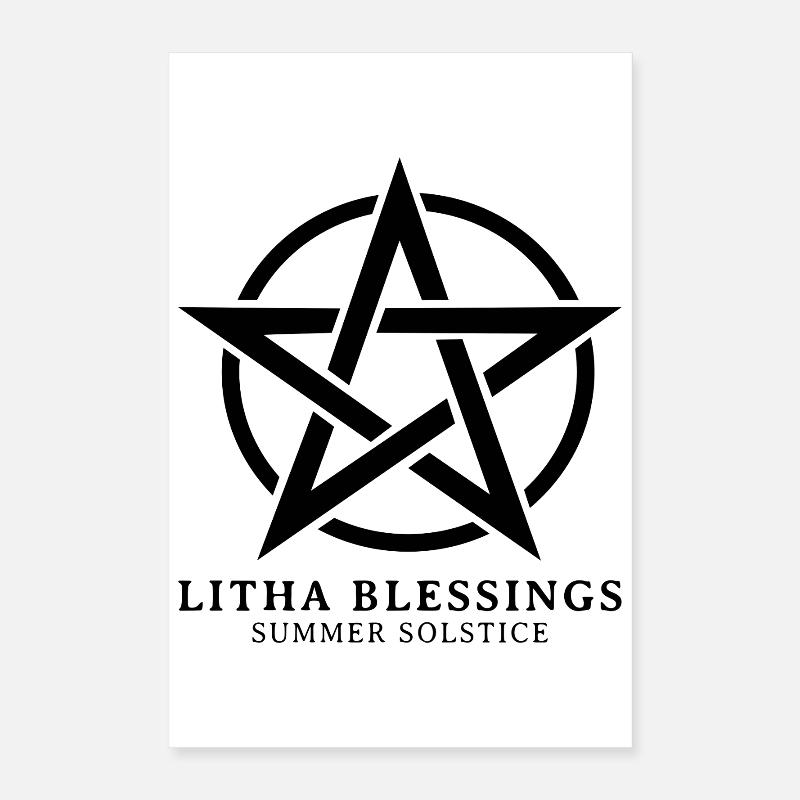 Litha Pagan Summer Solstice Midsummer Midsommar Poster 16" x 24" (40x60 cm)