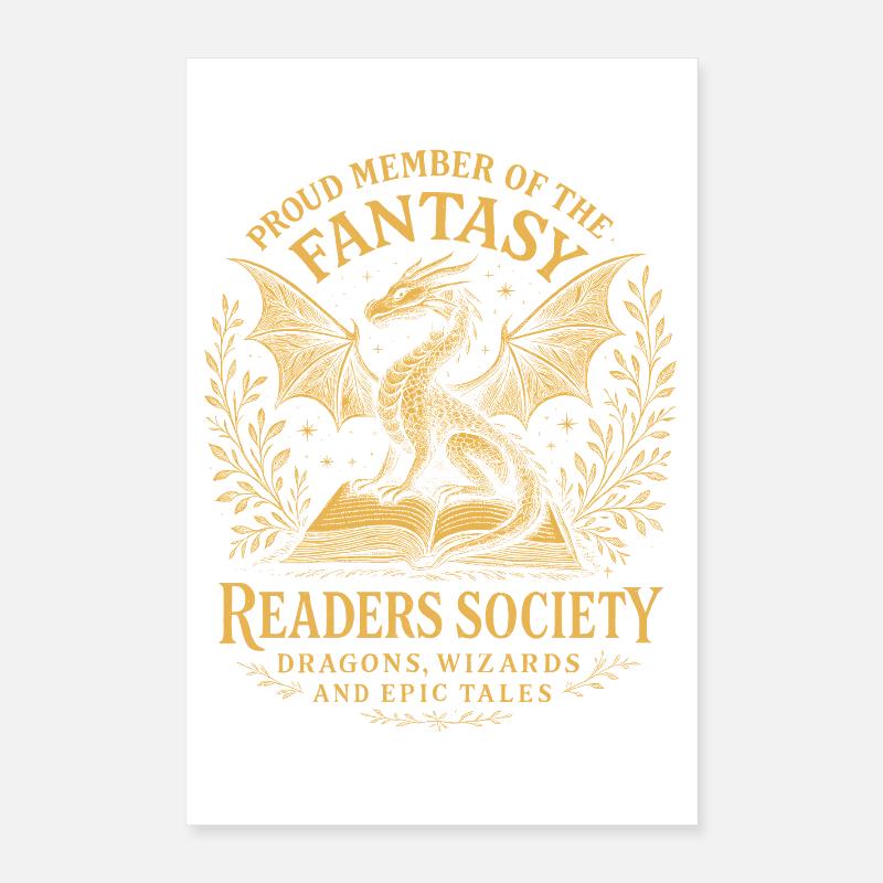 Dragon Reader Livre de Sceau Fantastique Magic Reader Poster 40 x 60 cm