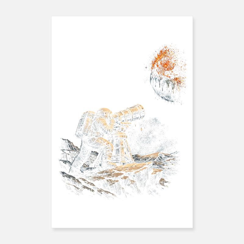 Astronome en astronomie Poster 40 x 60 cm