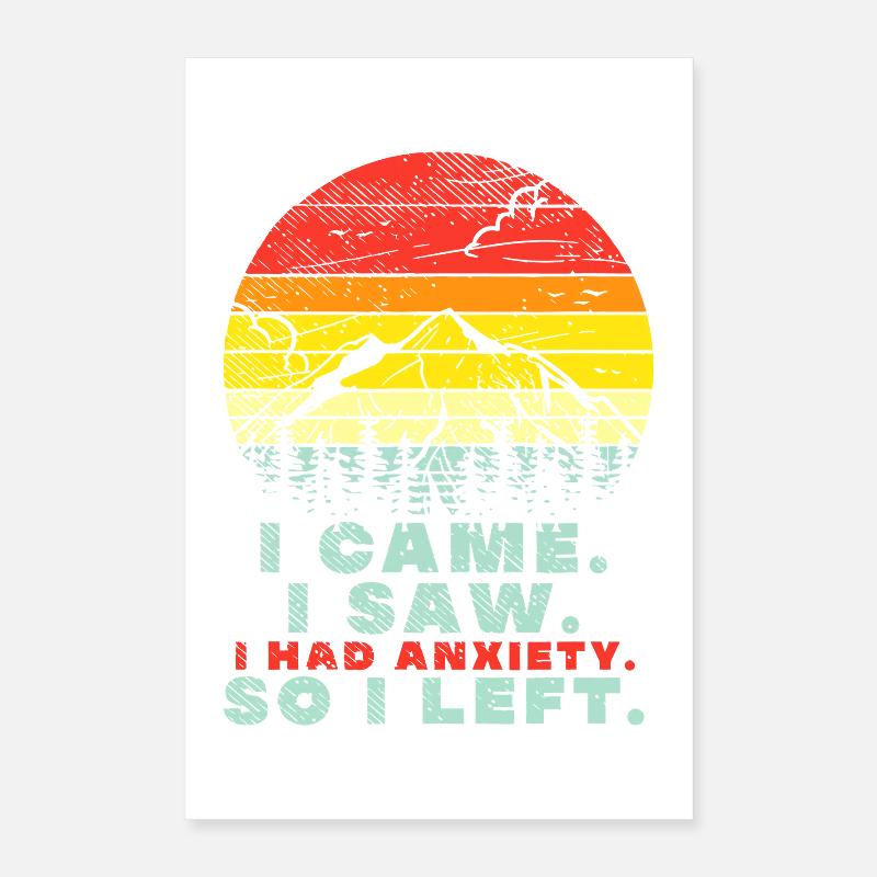 Fuite de l’anxiété au sommet du coucher du soleil Poster 40 x 60 cm