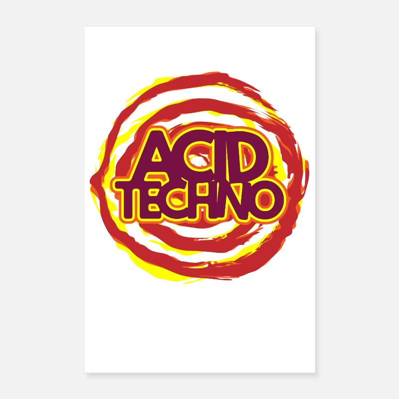 Logo néon Acid Techno Poster 40 x 60 cm