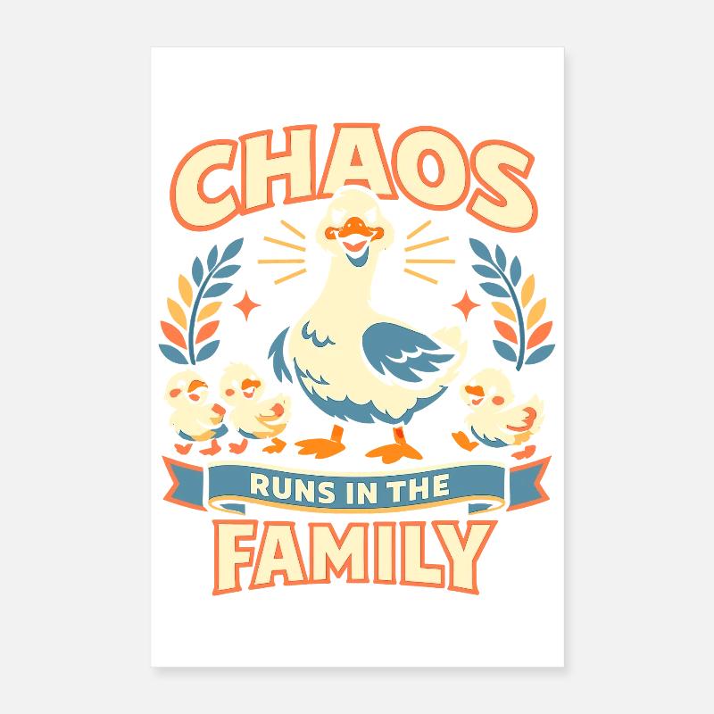 Gänse Chaos Poster 40x60 cm