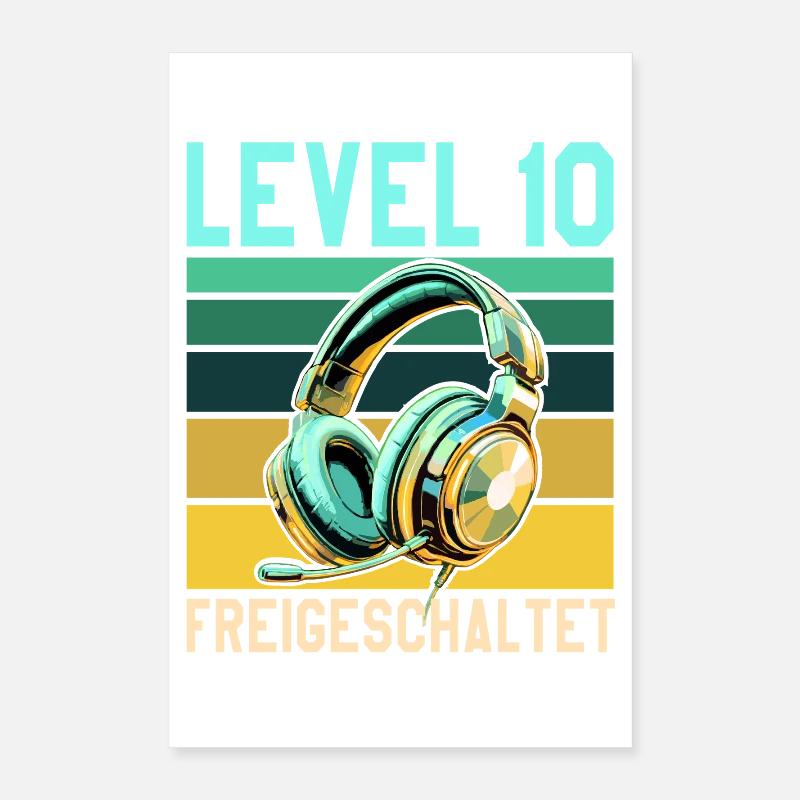 10. Geburtstag Junge Mädchen Legende Level 10 Poster 40x60 cm