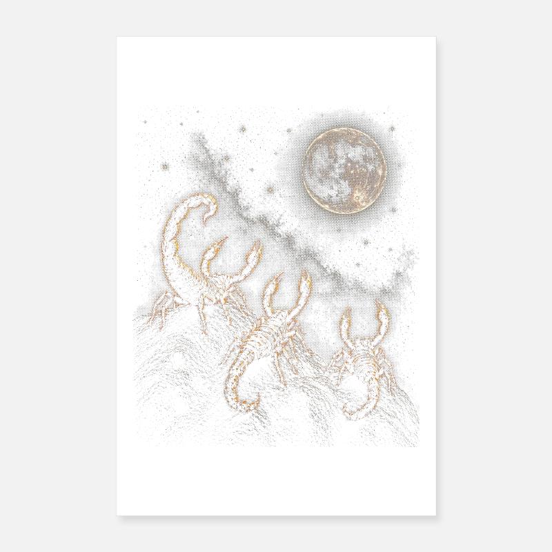 Moonlit Night Scorpios Poster 16" x 24" (40x60 cm)