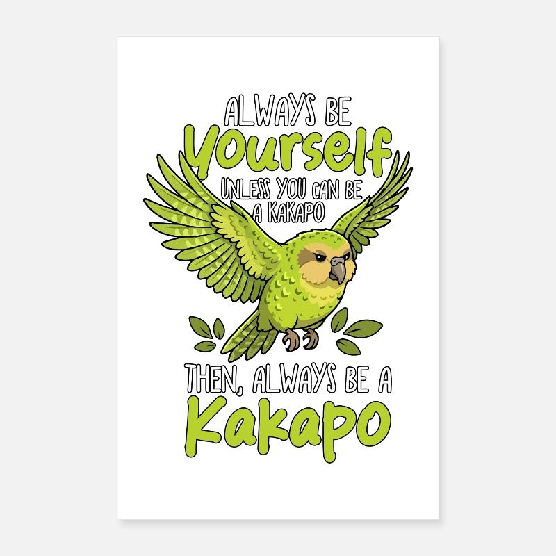 Neuseeland – sei immer du selbst, Kakapo Poster 40x60 cm