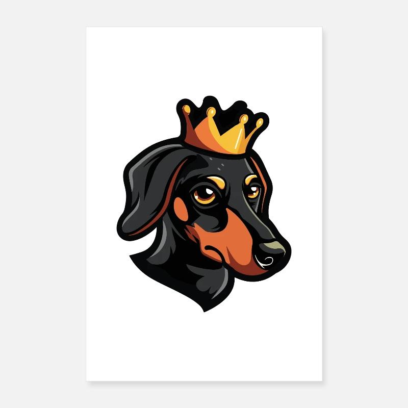 Dachshund Dog Dachshund Crown Poster 16" x 24" (40x60 cm)