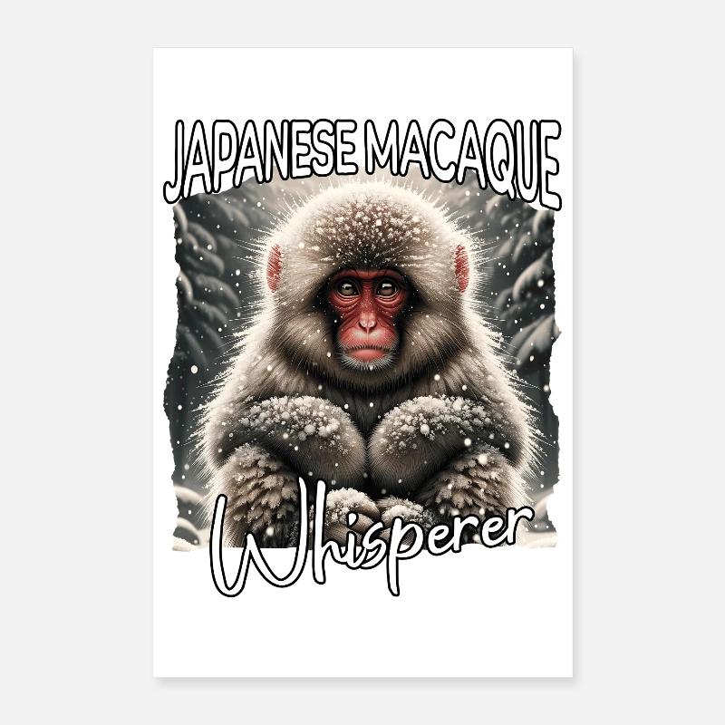 Japanmakak Flüsterer Poster 40x60 cm