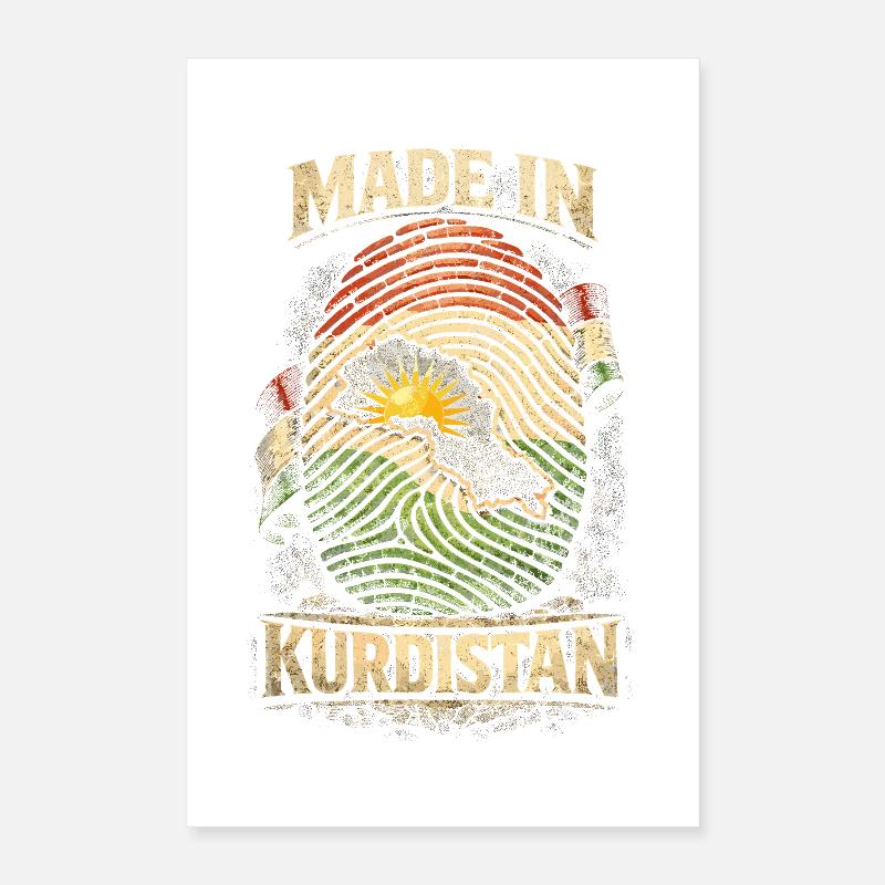 Fabriqué au Kurdistan, kurde, kurde Poster 40 x 60 cm