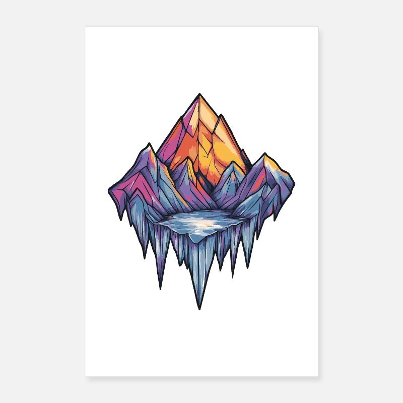 Eisberge Symbol Berge Poster 40x60 cm