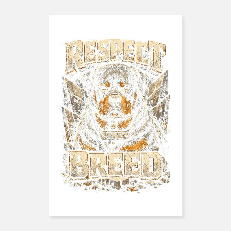 Le Rottweiler Respecte la Race Poster 40 x 60 cm