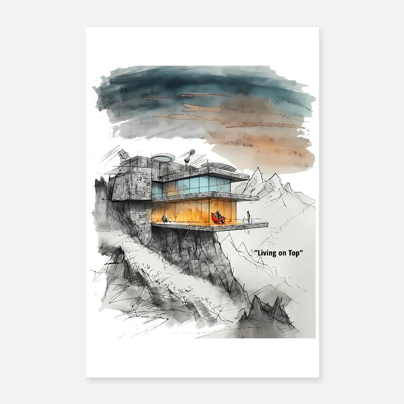 Leben auf der Top Villa Poster 40x60 cm