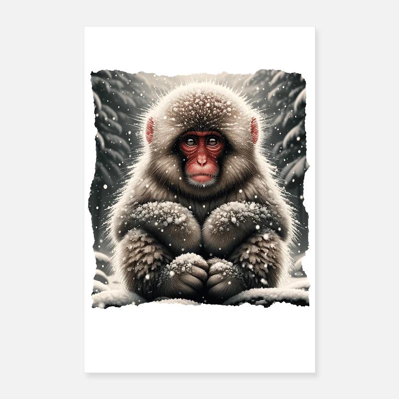 Singe des neiges de Schneeaffe Poster 40 x 60 cm