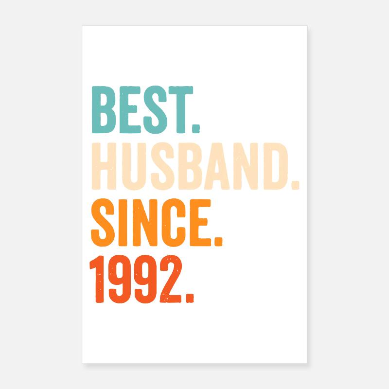 Bester Ehemann seit 1992 Poster 40x60 cm