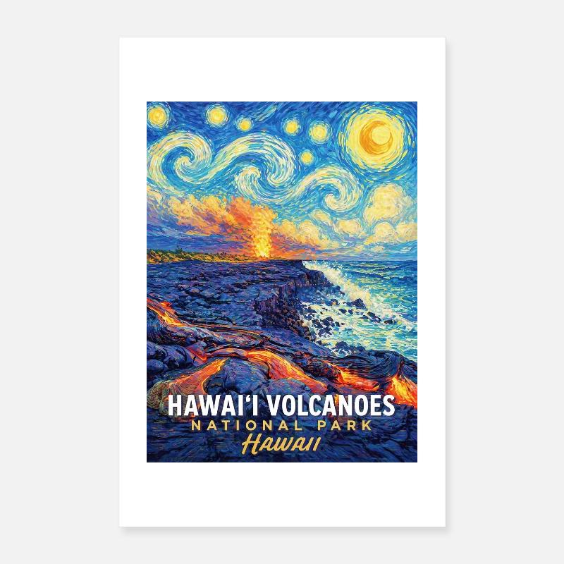 Parc national du volcan d’Hawaï Poster 40 x 60 cm
