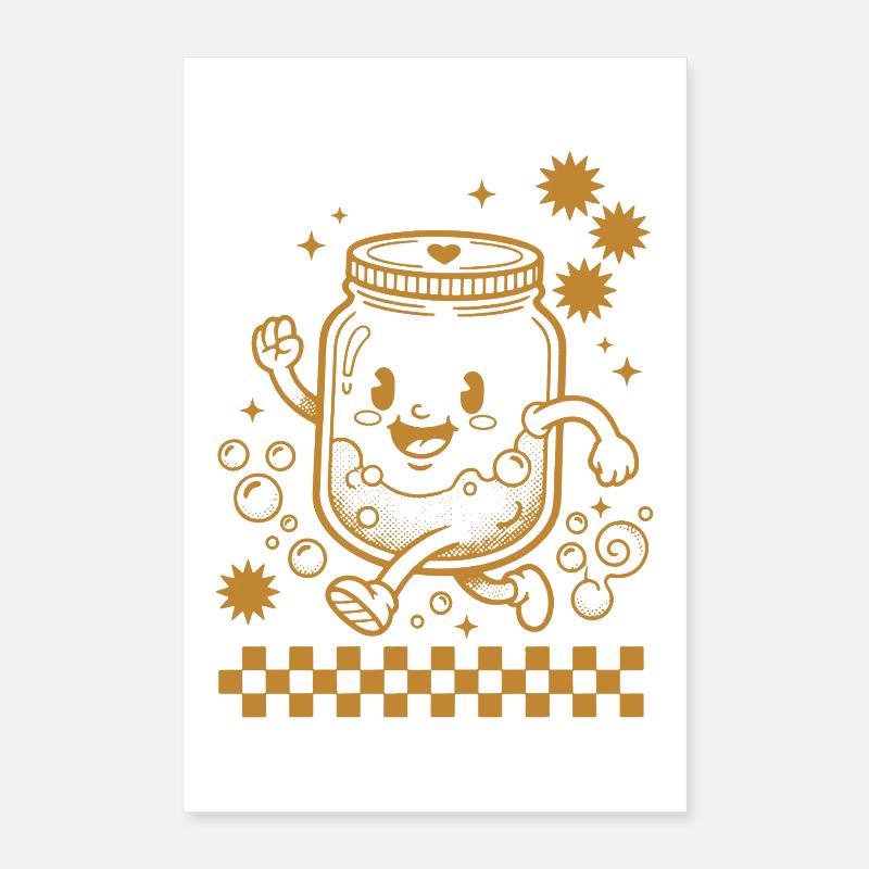 Sourdough Bread Baking Baker Sourdough Starter Jar Poster 40x60 cm