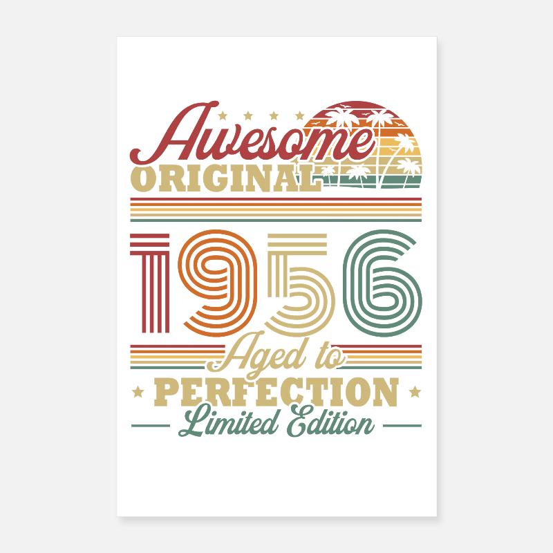 Cadeau rétro vintage d’anniversaire 1976 Poster 40 x 60 cm