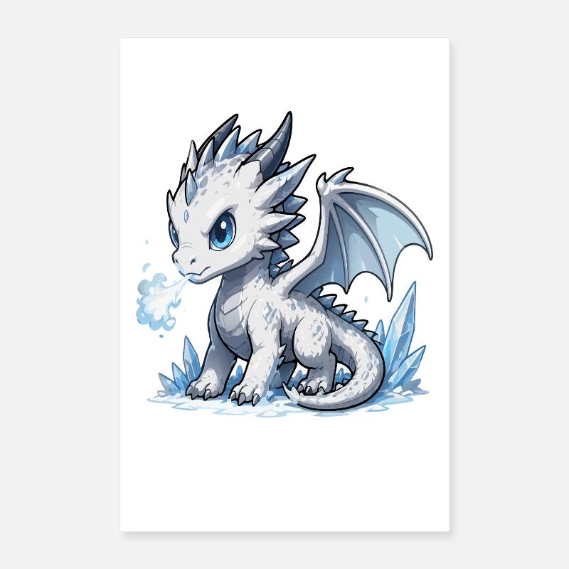Kristall-Eisdrache Poster 16" x 24" (40x60 cm)