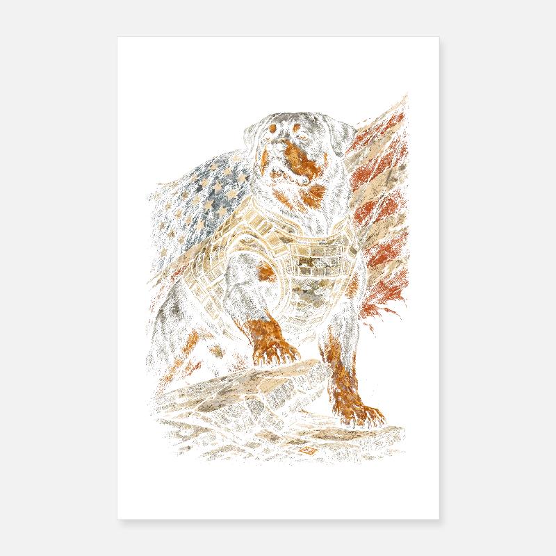 Rottweiler Dog Poster 16" x 24" (40x60 cm)