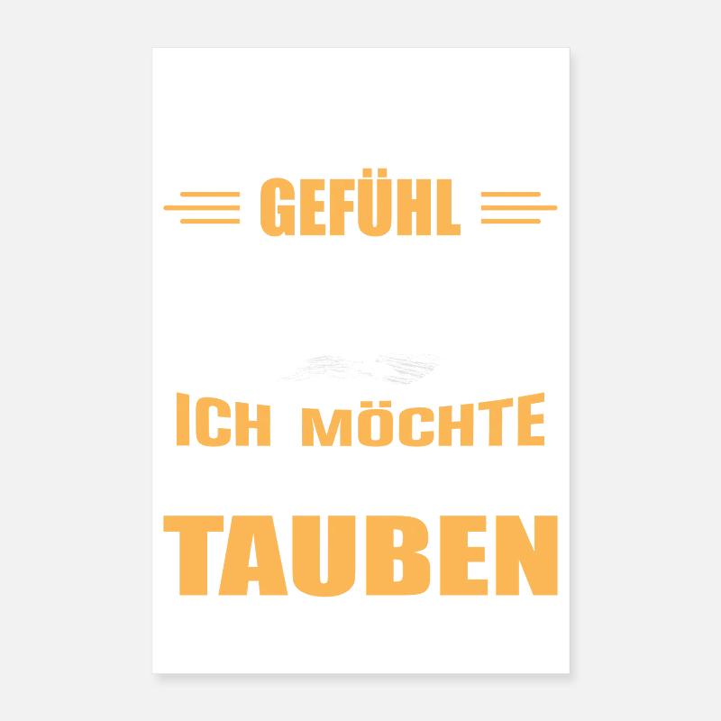 Taubenzüchter Taube Taubenzucht Spruch Brieftaube Poster 40x60 cm