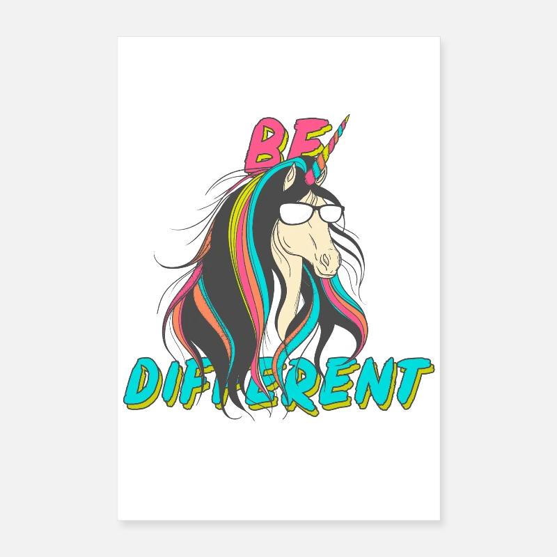 Fête de nerds de la licorne Be Different Poster 40 x 60 cm
