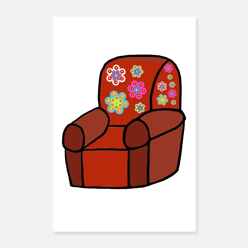 Sessel Feierabend Pause  Poster 40x60 cm