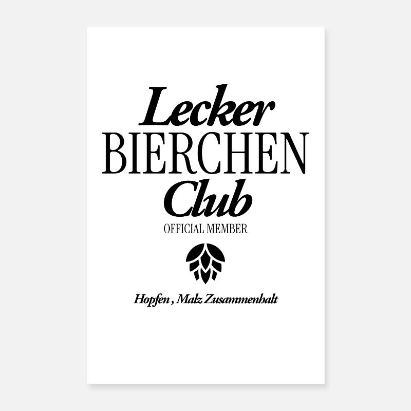Lecker Bierchen Club Poster 40x60 cm